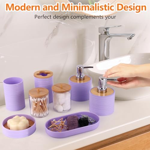 25 PCS Purple Bathroom Accessories Set丨Shower Curtain Bathroom Accessory