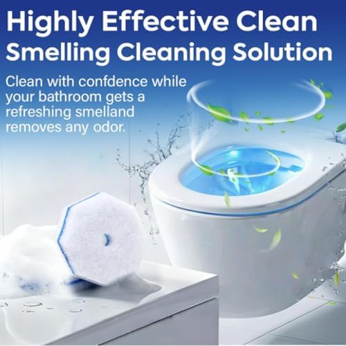 50 Count Disposable Toilet Brush Refills & Scrubber Pads – Universal Replacement Heads for Toilet Cleaning Brush, 3-Layer Heavy Duty Design - No Falling Apart, Fresh Fragrance