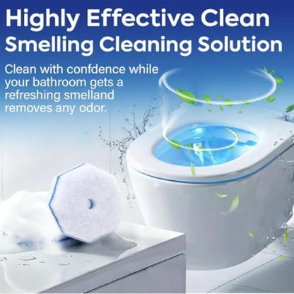 50 Count Disposable Toilet Brush Refills & Scrubber Pads – Universal Replacement Heads for Toilet Cleaning Brush, 3-Layer Heavy Duty Design - No Falling Apart, Fresh Fragrance