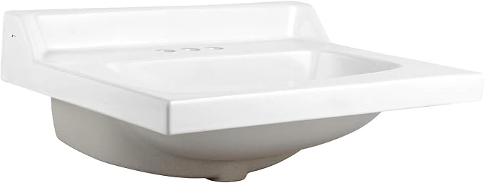 Ceramic Bathroom Sink Top with Raised Back - Fits Standard 24” Vanity | Elegant and Durable Bathroom Sinks for Modern Homes - Upgrade Your Space - Perfect for Any Bathroom Design