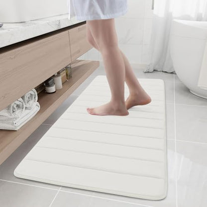 Buganda Memory Foam Bath Mat 55 x 24, Ultra Soft Absorbent Bathroom Rugs