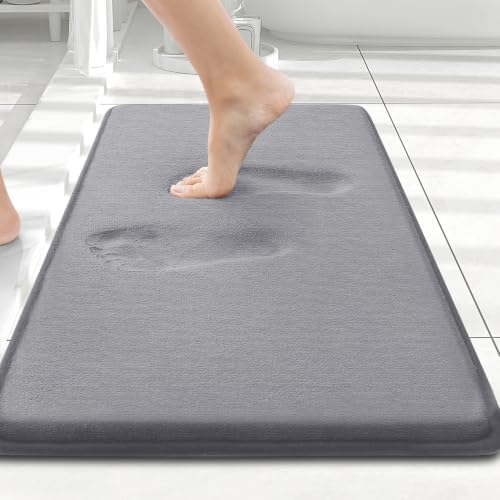 Smiry Memory Foam Bath Mat 24x16, Extra Soft and Absorbent Bathroom Rugs