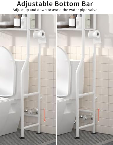 Livilord 3-Tier Over Toilet Storage, Anti-Tip, White