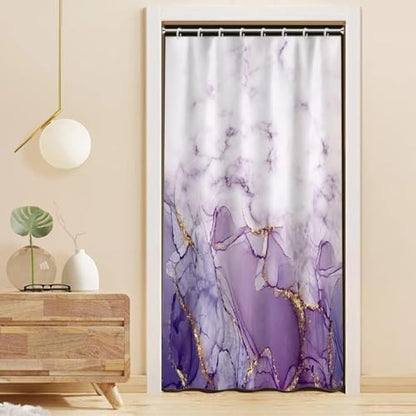 Purple Marble Stall Waterproof Shower Curtain 48x72 inches