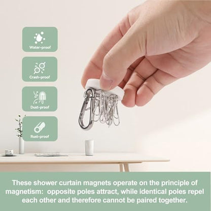 YixangDD 12 Pack Shower Curtain Weights, Silicone Covered Curtain Magnets