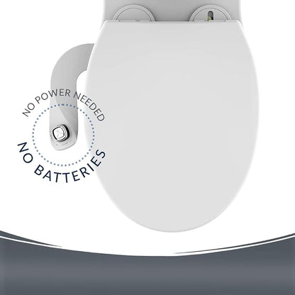 Mayfair Cassel Bidet Bundle, Slow-Close Never Loosen Toilet Seat with Perfect Fit, Fresh Water Spray, Non-Electric, Easy to Install Bidet, ELONGATED, White