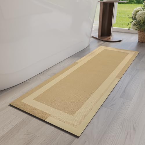 YDKGL Non Slip Bath Mat Long Ultra Thin Bathroom Rugs Runner Fit Under Door