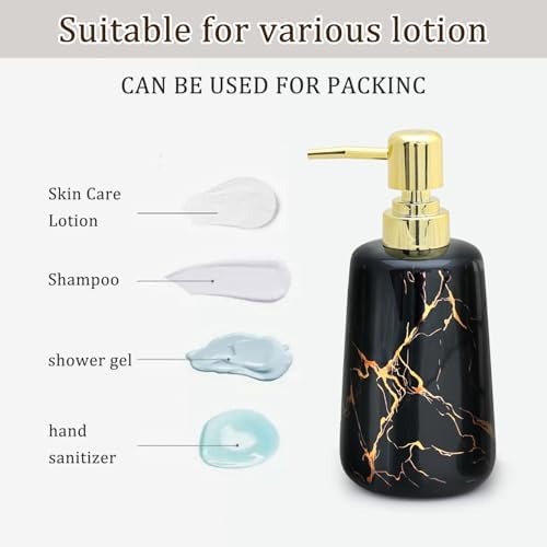 CERBIOR Bathroom Accessories Set,4 Pcs Ceramic Bathroom Accessory,Black