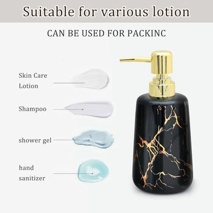 CERBIOR Bathroom Accessories Set,4 Pcs Ceramic Bathroom Accessory,Black