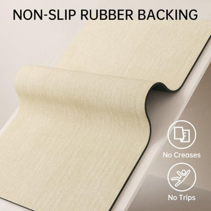 Mecko Bath Mat Ultra Thin Beige, 24"x36"