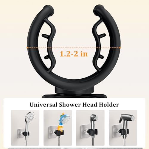 Adjustable Wall Mounted Shower Head Holder（Black）