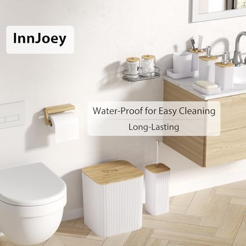 Bathroom Accessory Set - 25PC Bathroom Sets with Shower Curtain and Rugs, White Bathroom Set, Bathroom Accessories Set, Shower Curtain Sets with Rugs, Bathroom Trash Can & Soap Dispenser