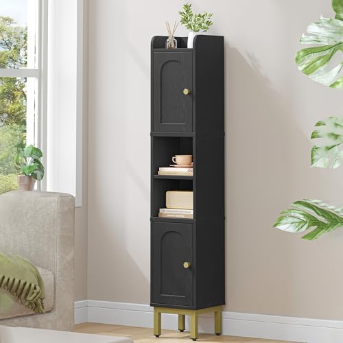 Hzuaneri Slim Bathroom Storage Cabinet, Narrow Bathroom Organizers,2 Doors