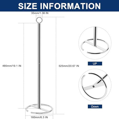 NearMoon Bath Toilet Paper Holder Stand, Freestanding Tissue Paper Storage with Reserve, Space Toilet 4 Rolls Holder for Bathroom/Kitchen Countertop-All Metal (1 Pack, Chrome Finish)
