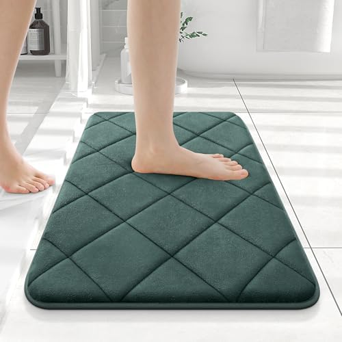 OLANLY Memory Foam Bath Mat 24x16, Ultra Soft and Absorbent Bathroom Rugs