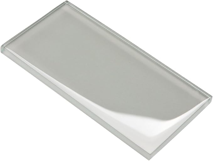 Warm Grey Glass Subway Tile, Glass for Bathroom Kitchen Shower Backsplash Wall, 3 x 6 Inches, 4 Sq.Ft.