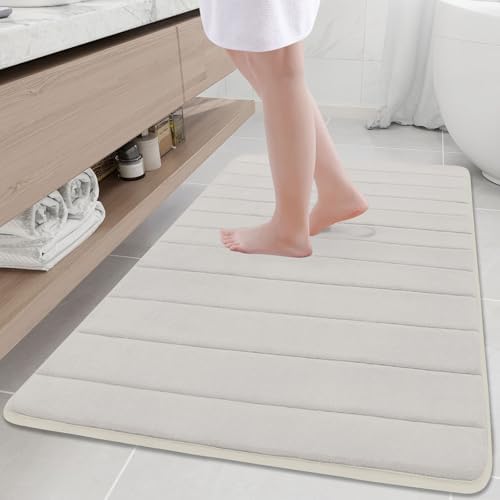 Buganda Memory Foam Bath Mat 47 x 32, Ultra Soft Absorbent Bathroom Rugs