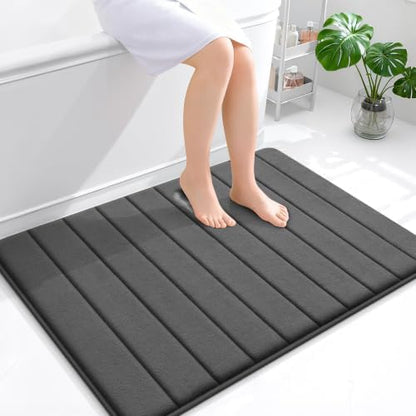 OLANLY Memory Foam Large Bath Mat 40x32, Super Soft Absorbent Bathroom Rugs