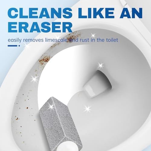 Vacplus Toilet Brush, 2 Pack, 100% Pumice Stone, Long Handle