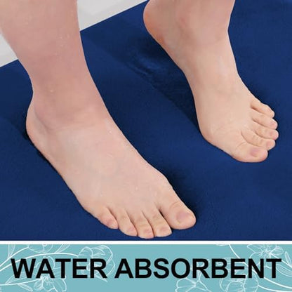 Smiry Memory Foam Bath Mat 47x32, Extra Soft and Absorbent Bathroom Rugs