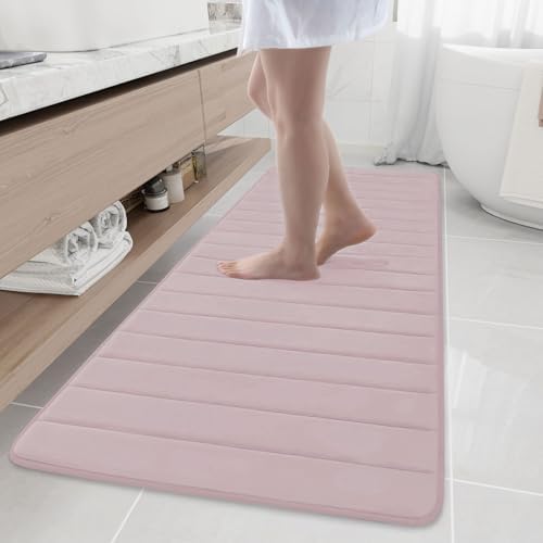 Buganda Memory Foam Bath Mat 70 x 24, Ultra Soft Absorbent Bathroom Rugs