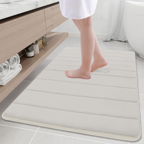 Buganda Memory Foam Bath Mat 40 x 32, Ultra Soft Absorbent Bathroom Rugs