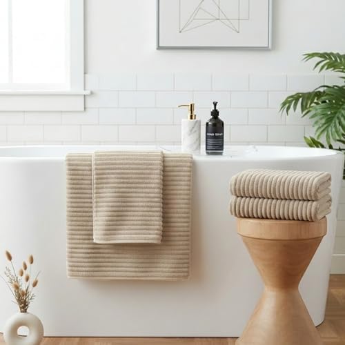 4 Piece Bath Towels, 30"x60" Microfiber Towels Set,Multicolor