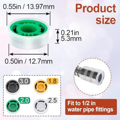 4pcs Shower Head Flow Restrictor, 1.8/2.0/2.5/3.0 GPM