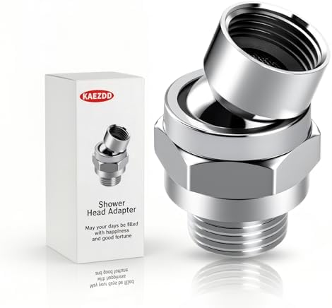 1 Pc Shower Connector Ball Joint Shower Head Swivel Ball Adapter Brass Adjustable Shower Arm Extension Universal Component Polish Chrome