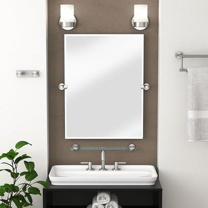 Gatco 4643 Glam Single Toilet Paper Holder, Satin Nickel / Wall Mounted 6.7" Length Single Post Toilet Paper Holder