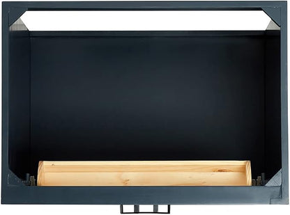ARIEL Hepburn 30-inch Bathroom Vanity Base Cabinet,Solid Wood, 2 Soft Closing Doors, 1 Dovetail Drawers, Midnight Blue