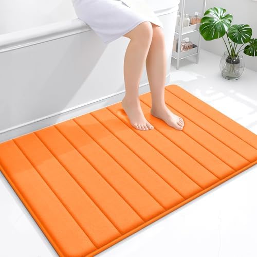 OLANLY Memory Foam Large Bath Mat 44x32, Super Soft Absorbent Bathroom Rugs