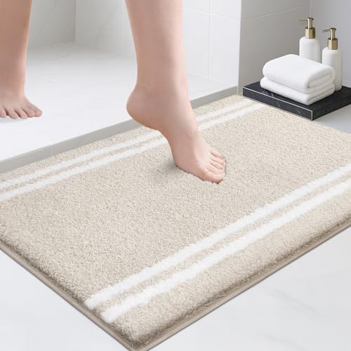 PURRUGS Bathroom Rug, Bath Mat, 20" x 30", Beige