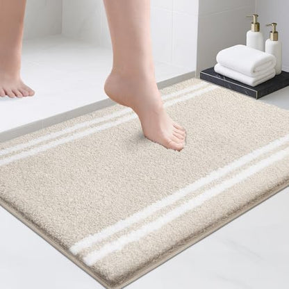 PURRUGS Bathroom Rug, Bath Mat, 20" x 30", Beige