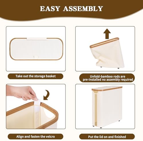 Toilet Paper Storage Basket with Lid - The Ultimate Bathroom Organizer, Free Standing Toilet Paper Holder for Up to 12 Mega Rolls, Toilet Tissue Storage Bin with Handle for RV Closet, Beige