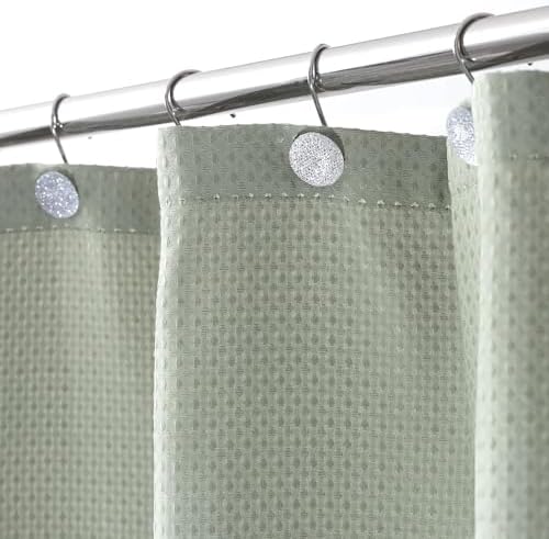 Clear Bling Shower Curtain Hooks: Christmas Bathroom Curtain Rings, 12Pcs