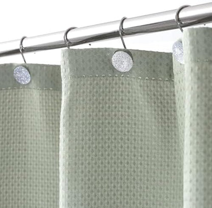 Clear Bling Shower Curtain Hooks: Christmas Bathroom Curtain Rings, 12Pcs