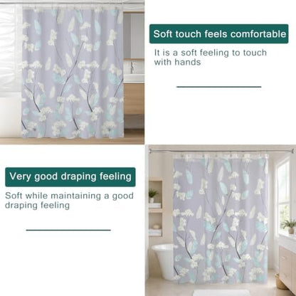Shower Curtain Liner, 100% Waterproof Peva Shower Curtains with 3 Duty Heavy Bottom Magnets and 12 Rust Proof Grommets, 72x72 Weighted Shower Liner for Shower Stall, Bathtubs