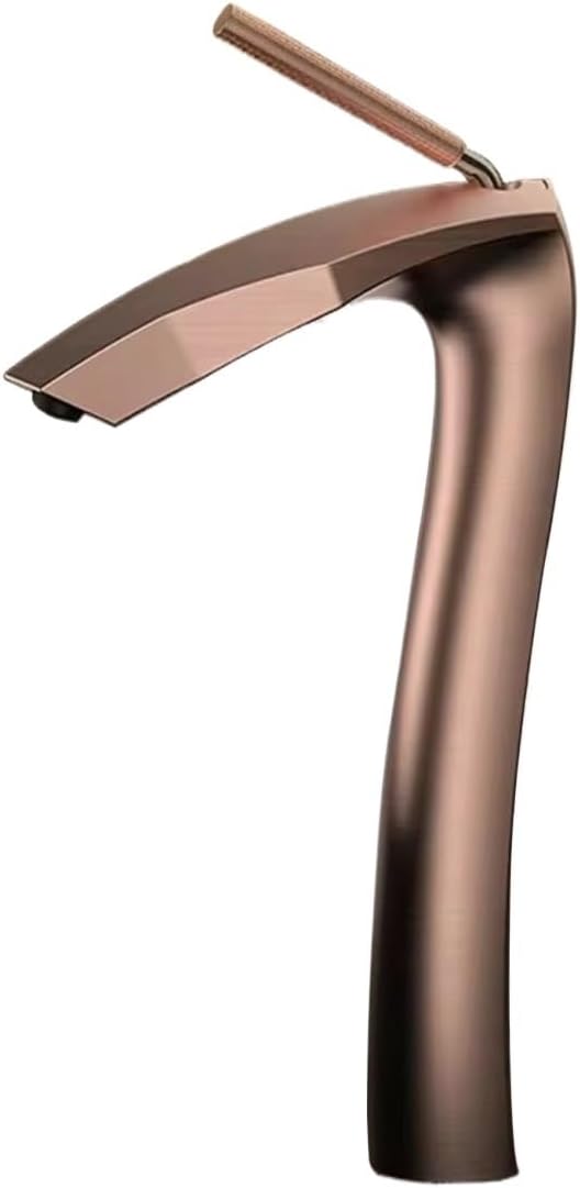 Faucet Brushed Gold Brass Bathroom Faucet Modern Ceramic Cartridge Basin Mixer Tap Hot&Cold Water Deck- Mounted Sink Fixtures(Brushed Grey,G1/2) Faucet