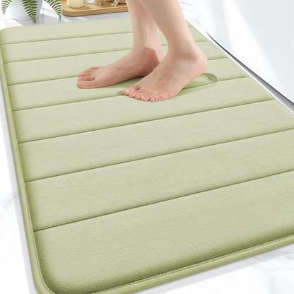 OLANLY Memory Foam Bath Mat 34x21, Super Soft and Absorbent Bathroom Rugs