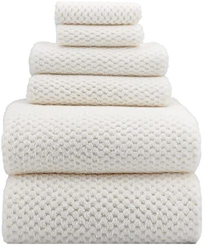 YTYC 39x78 Bath Sheets Set,Towels for Bathroom,White,6-Pieces