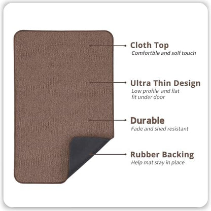 Bosap Bath Mat Set 2 Pieces,Ultra Thin Bathroom Rugs,Rubber Toilet Rugs