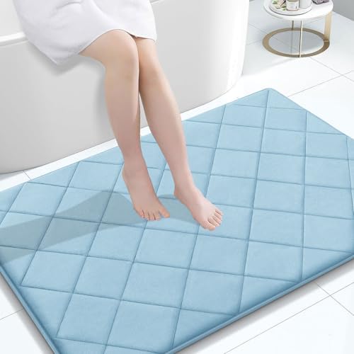 OLANLY Memory Foam Bath Mat 47x32, Ultra Soft and Absorbent Bathroom Rugs