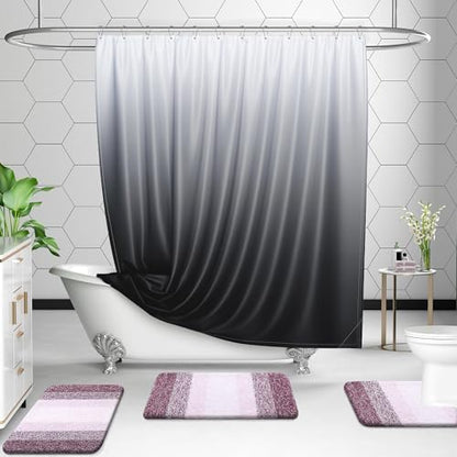 OLANLY Microfiber Bathroom Rugs Sets 3 Piece, 47"x20"+24"x16"+24"x20"