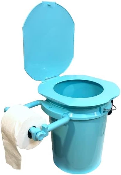 Camping Toilet, Portable Toilet with Toilet Paper, Accessory Holder-Great for Fishing, Boating, Camping, Hunting, Hiking, Outdoor Activities. (Toilet Paper, Accessory not Included)