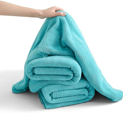 4 Piece Extra Large Bath Towel 35"x70" Oversized Bath Sheet Bath Towel Set for Bathroom Ultra Soft Cozy Highly Absorbent Quick Dry Bathroom Towel for Spa Gym Hotel,Shower Towel for Daily Use,Aqua Teal