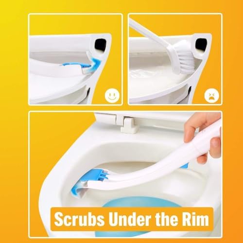 Disposable Toilet Bowl Brush Holder System with Flushable Refill Pads