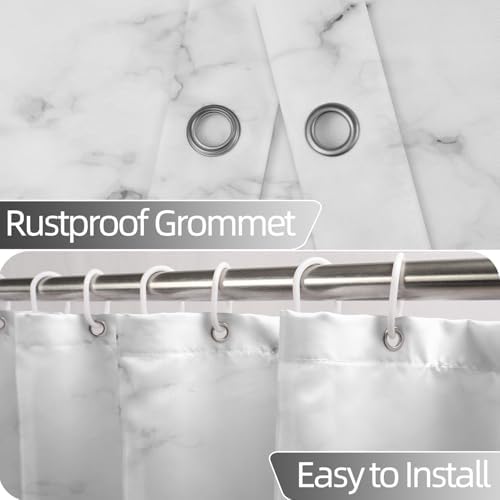 Gray Marble Stall Waterproof Shower Curtain 36x72 inches