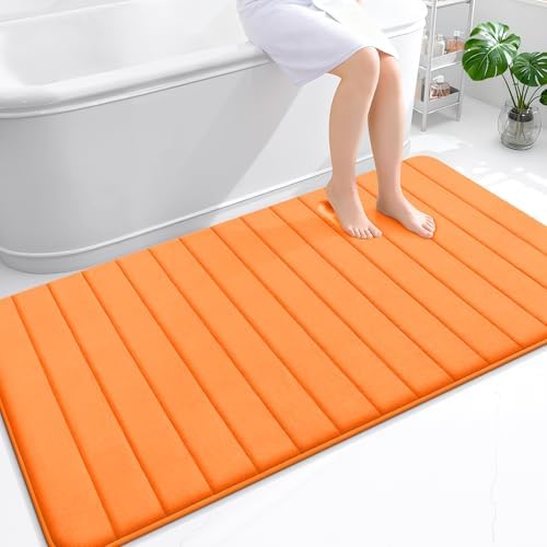 OLANLY Memory Foam Large Bath Mat 59x34, Super Soft Absorbent Bathroom Rugs