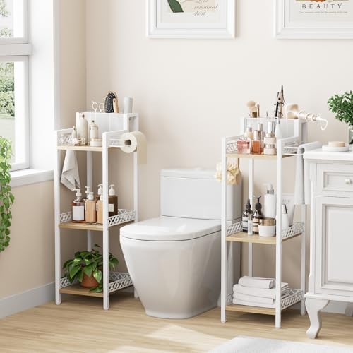 Slim Bathroom Storage Shelf Unit, Makeup Organizer for Small Spaces